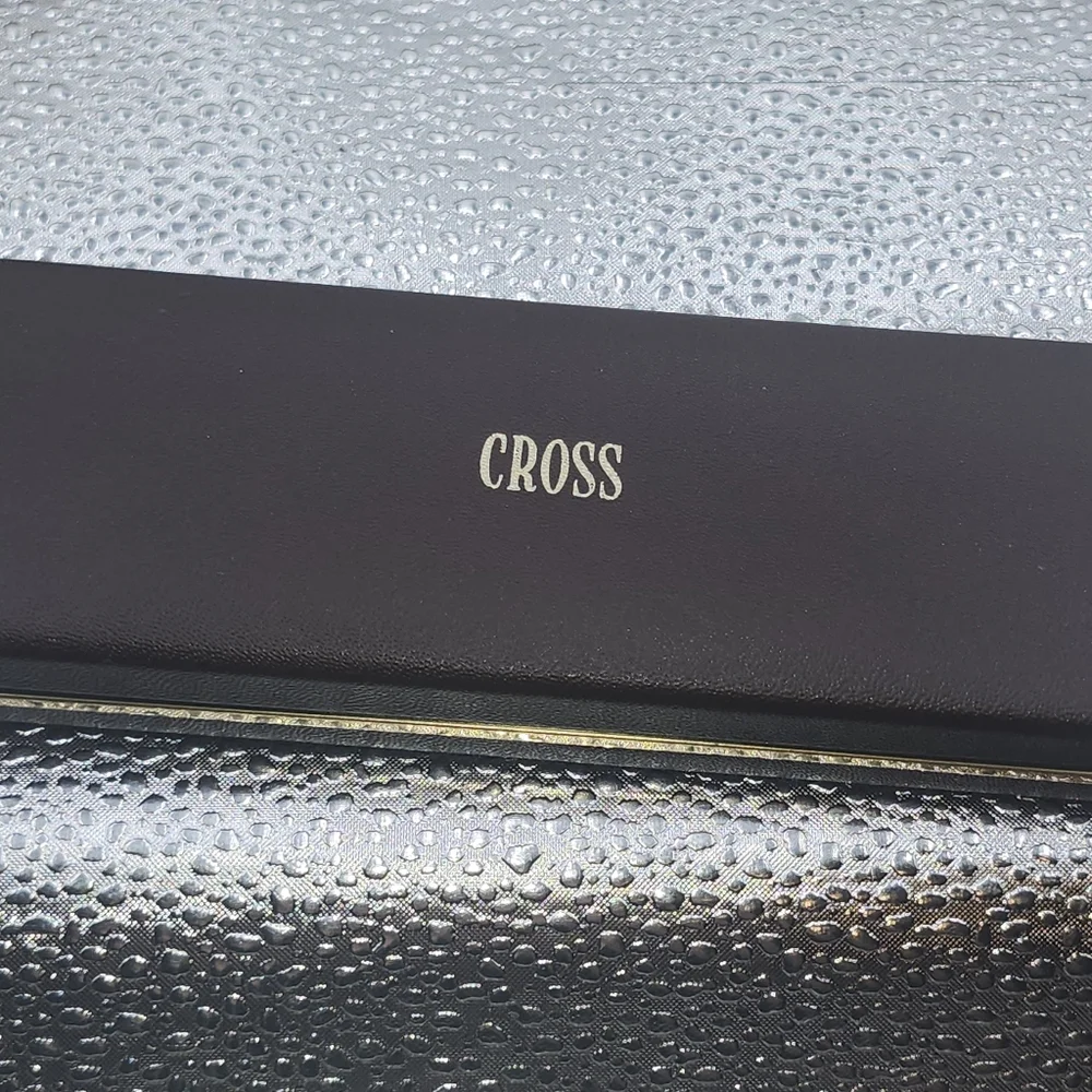 VINTAGE BLACK CROSS BALL PEN & PENCIL SET 10k gold filled w/case D2